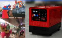 Máquina de soldadura diesel silenciosa portátil do Muttahida Majlis-E-Amal do gerador 500Amp TIG da soldadura do MIG