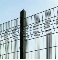 Green Welded Metal Triangle Fence Panel PVC Coated With Triangle Bends