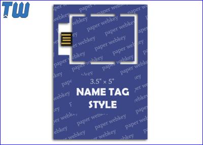 Simple Web Link Key USB Customized Tag Shape Printing Paper Card