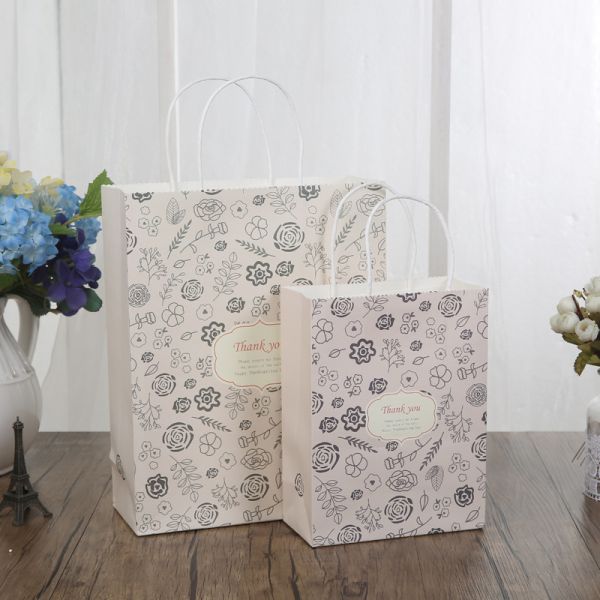 Colorful Paper Bags Packaging Bags Fashion Shopping Tote Bags White Kraft Paper Bags Gift Bags