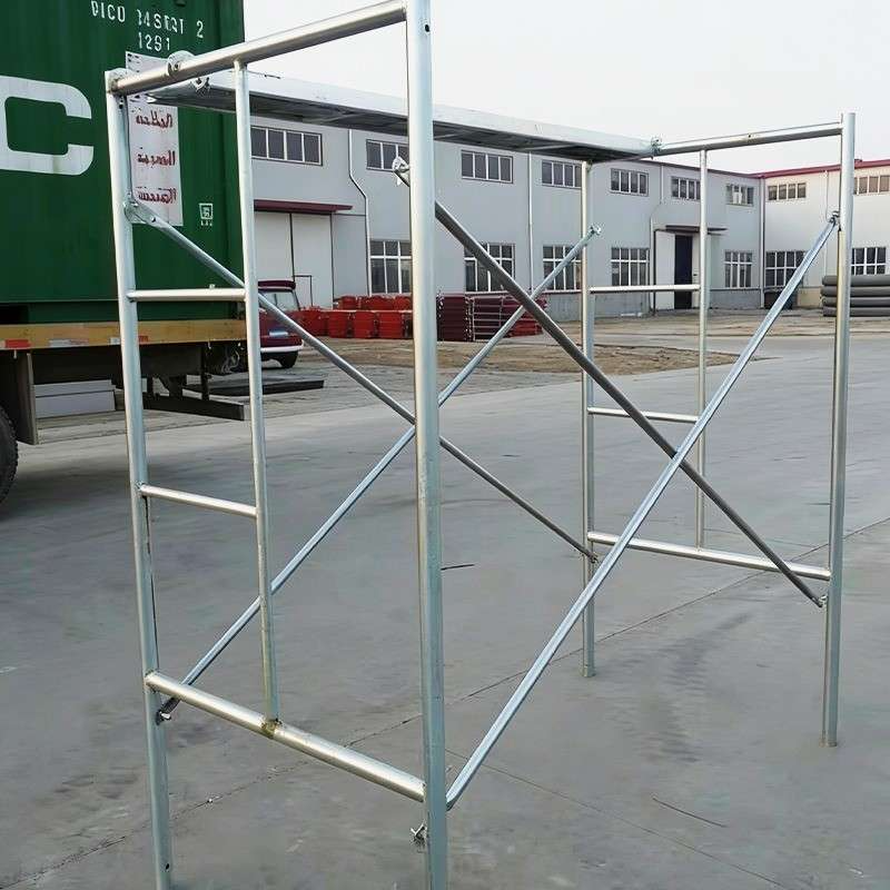 Hot-dip Galvanized Frame Scaffolding System with 10kN - 35kN Load Capacity and Adjustable Height Construction Platform