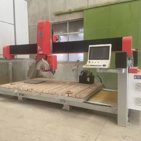 ZEUS 5+1 5 Axis Bridge Cutting Machine for Marble & Granite 15kw High Precision CNC Stone Cutting Customizable 380V/220V