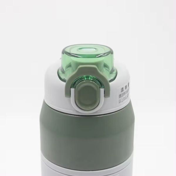 600ml/800ml Custom Insulated Stainless Steel Water Bottle with Straw and Portable Handle