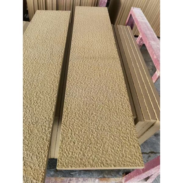 15mm Natural Yellow Sandstone Tiles Sandblasted Finish Sandstone Paving Tiles