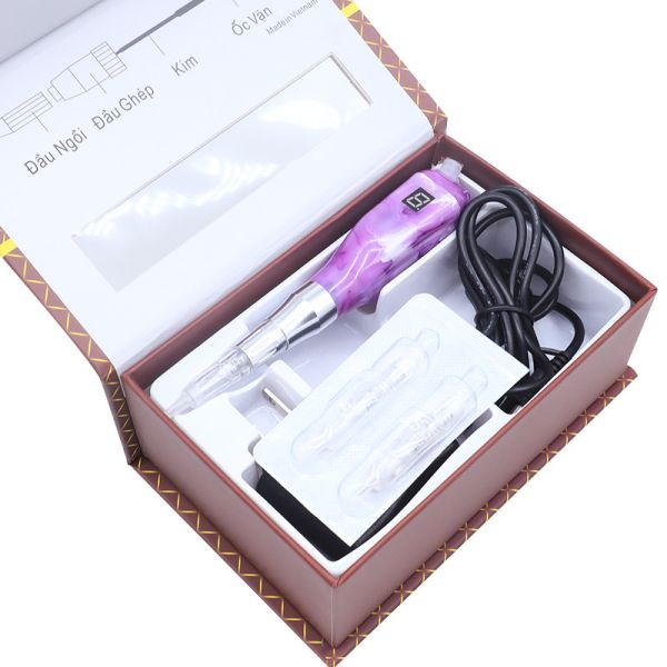 Aluminum alloy Permanent Makeup Tattoo Kit Eyebrow Rotary Tattoo Machine Gun Set