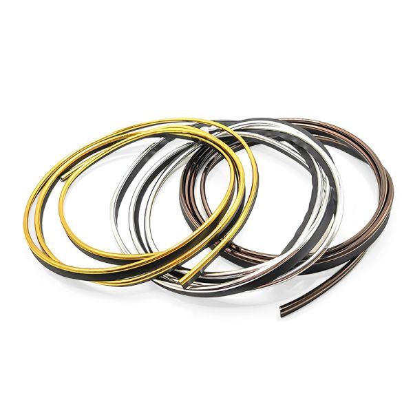 Furniture T Shape Decoration Tape Plastic Car Interior Slit Automotive Decorative Trim Strips Gold Pvc Edge Banding
