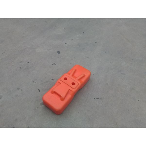 Yellow Temporary Mesh Fencing Feet Base Polypropylene Sun / Weather Protection