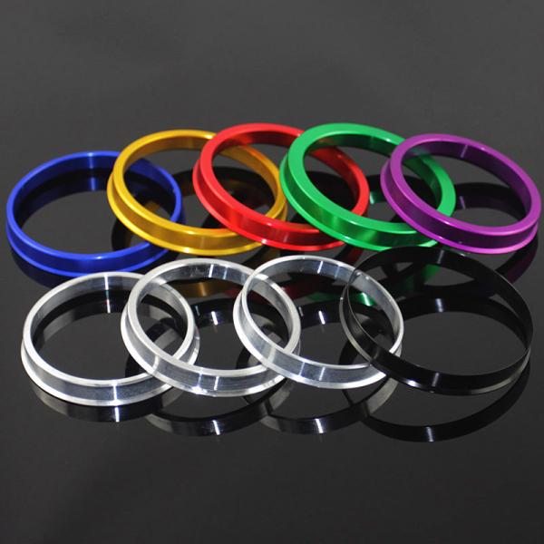 Super Thin Aliuminum CNC Custom Hub Centric Rings With Anodize Coatings OD73.0 ID65.1