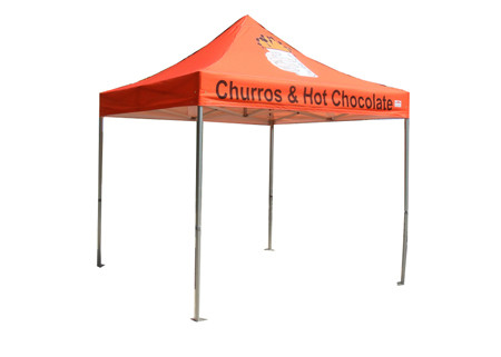 3X3 Orange Small Canopy Tent , Instant Pop Up Canopy Tent Customized Logo