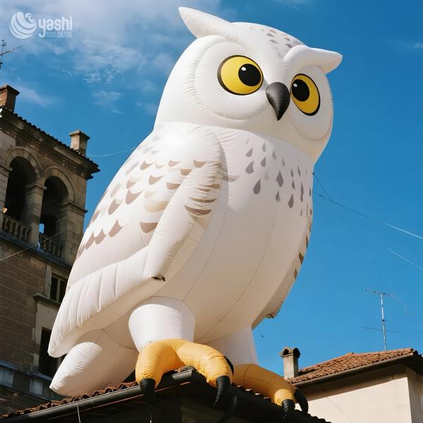 Large Owl Inflatable Animal Balloon Decorations Customizable Waterproof