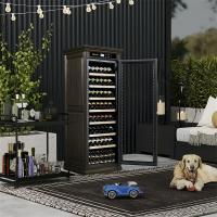 Bar con marco de madera marrón Bebidas gabinete cocina refrigerador de vino con casillero
