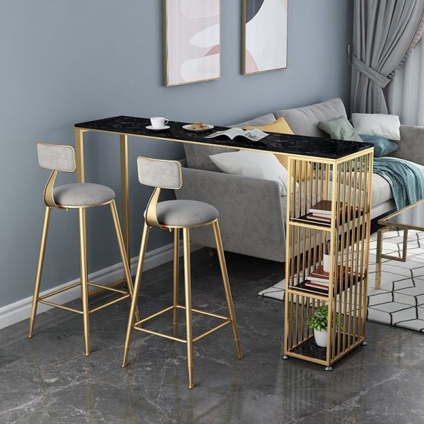 Bar Table Retractable with Stool Chair Home Partition Multi-Functional Dining