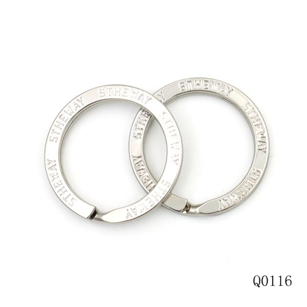 Nickel Plated Split Key Ring Metal Key Chain Ring 25.5mm*33mm Rusty-Proof Keyring