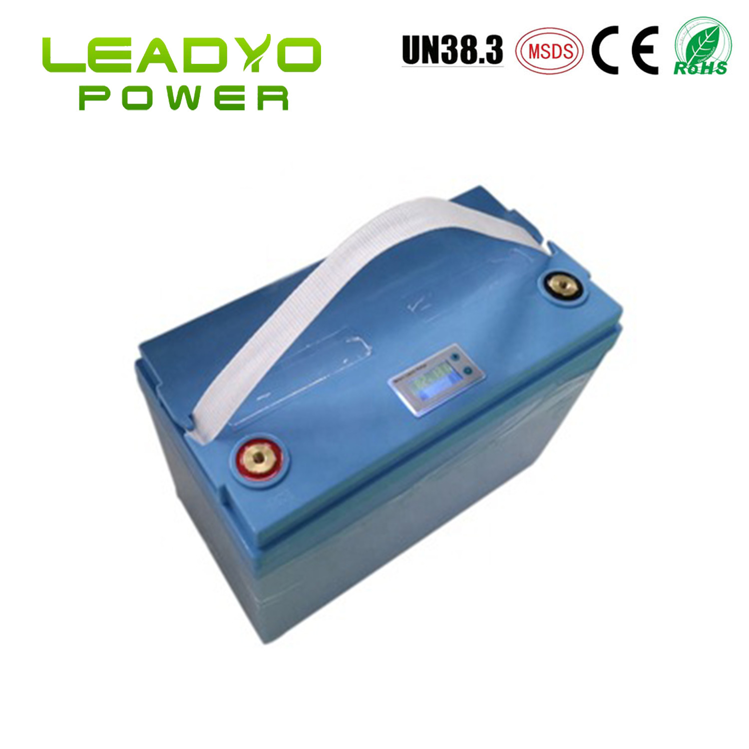 Батареи цикла Lifepo4 батареи 12v 100Ah RV умного иона лития дисплея LCD морские глубокие с состоянием батареи монитора