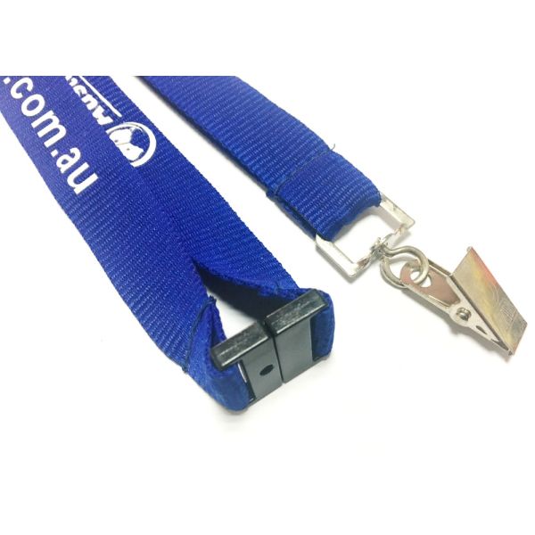 Metal Clip Safety Custom Breakaway Lanyards Woven Printed For Sports Game