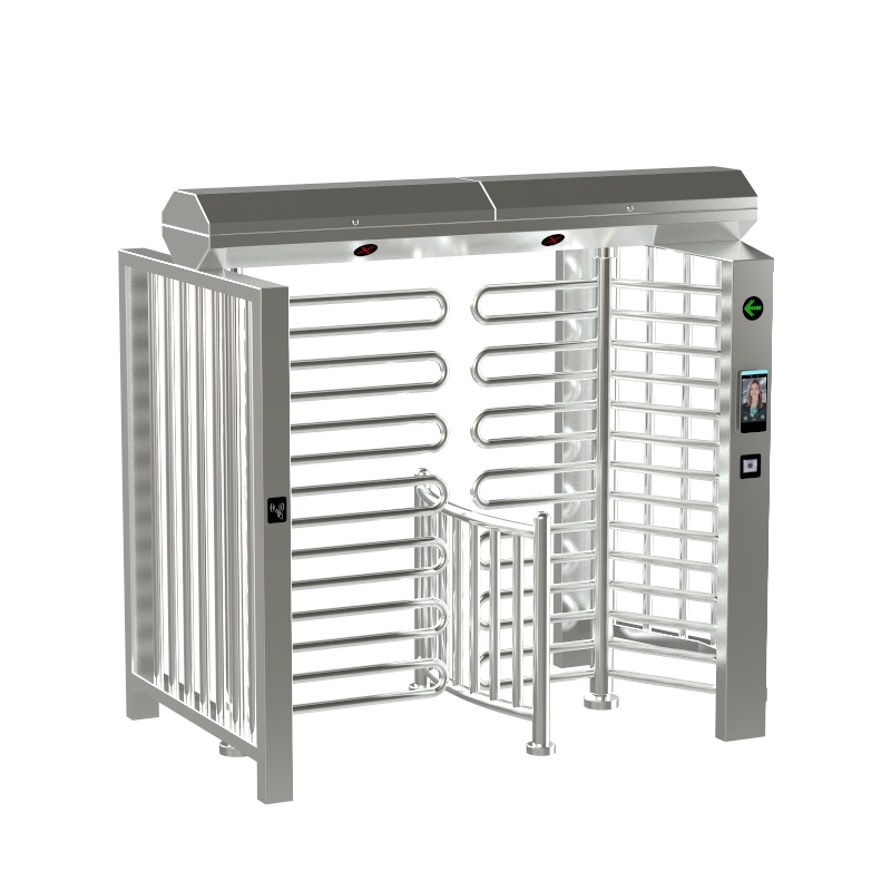 Full Height Rotating Turnstile For Card Swiping Bidirectional Passage