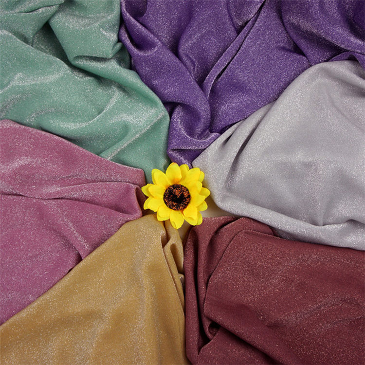 Яркий розовый сияющий Sequin простирания вяжет ткань ткани 40gsm Lurex металлическую