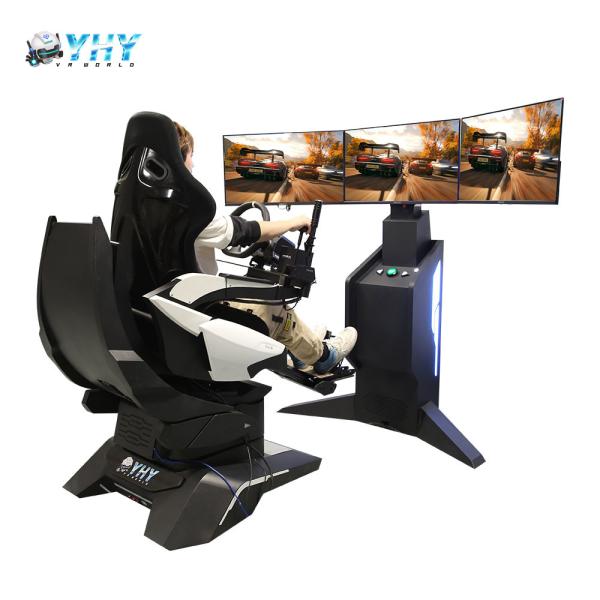 Jeu Tout le volant en alliage d'aluminium 3 écrans Simulateur de course VR Centre commercial