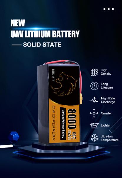 KlesMan Lipo FPV Drone Batteries 22.2V Lithium Polymer Battery 8000mAh 25 35 45 60C
