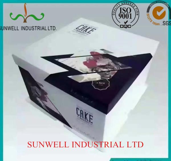 Professional OEM/ODM Custom Design With Ribbon Closure Decorate Food Packaging Box For Cake