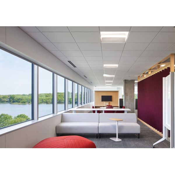 Open Office Seamless Metal Ceiling RAL9016 Microperforated Acoustic Panels Soundproof Board