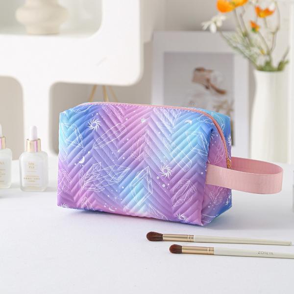 Toiletry Bag Travel Makeup Bag Portable Cosmetic Bag Organizer For Women And Girls Toiletry Bag for Girls, Travel Waterproof Hanging Toiletry Bag for Girls, Galaxy Purple