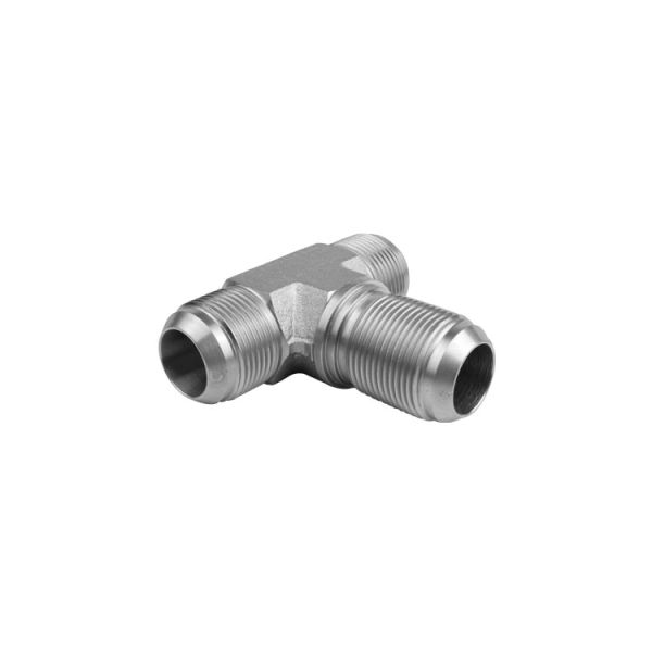 Galvanized Carbon Steel JIC Union Branch 3 Way Tee Adapter for Hydraulic Piping System