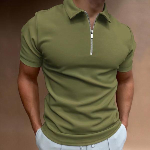 Etiquetas personalizadas camisa de polo masculina poliéster Spandex respirável fechadura Manga curta