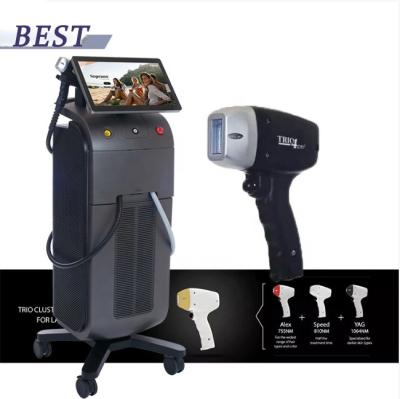 1600W 2000W Diode Laser Hair Removal Machine 755 1064 808Nm Laser Ice Platinum