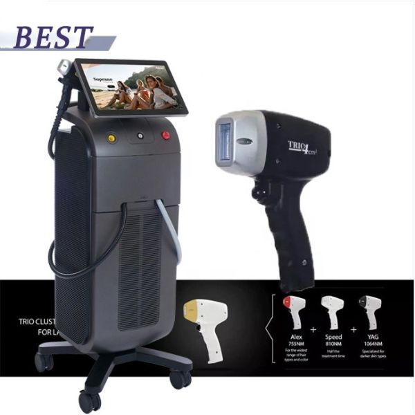 2025 New 3 Wavelength Professional Alexandrite Diode Laser Hair Removal Machine Permanent Device