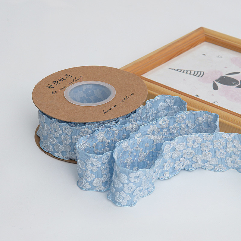 Цветочная кружевная лента из полиэстера 25 мм