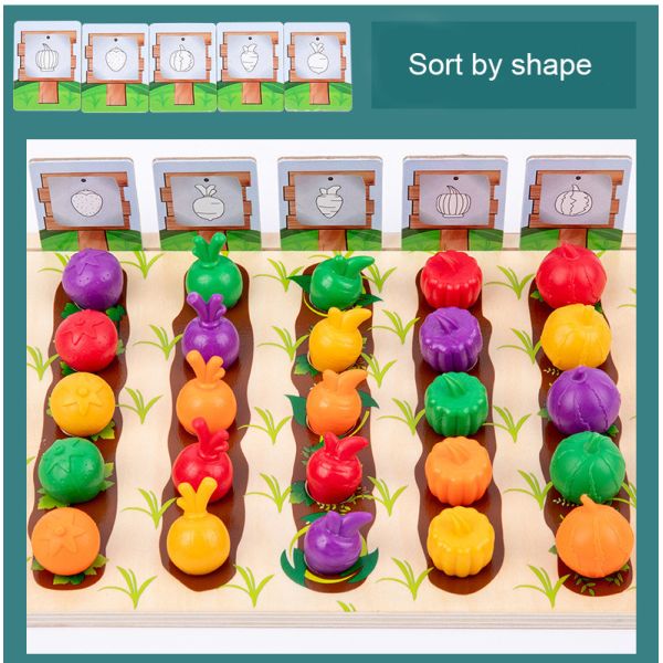 Farm Fruit Vegetable Plantation Early Educational Toy Color Classification Cup