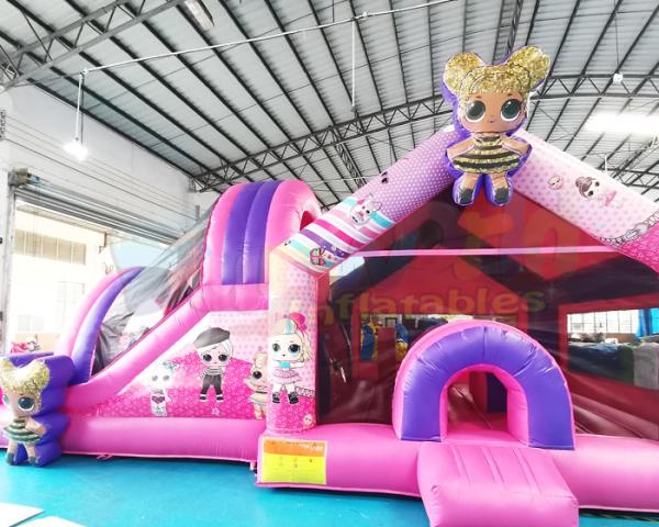 da boneca combinado comercial do campo de jogos da casa do salto do PVC 1000D castelo Bouncy