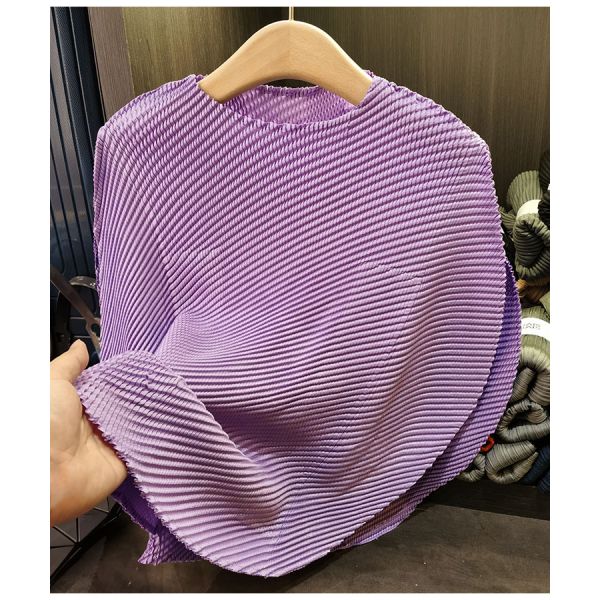Women's Loose-Fitting Batwing Sleeve T-Shirt for Spring Summer Casual New Solid Color Dragon Scale Design