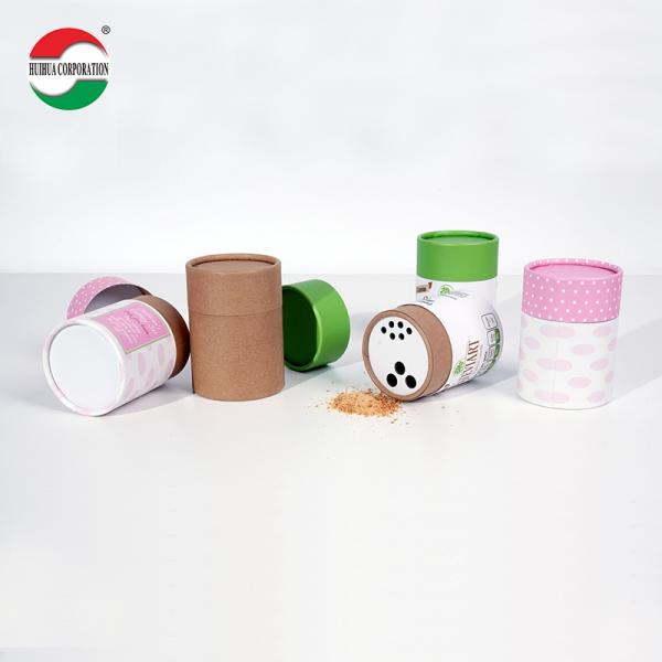 Tubes en carton kraft imprimés sur mesure pour emballage en poudre