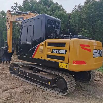 ISUZU Engine Used SANY SY135C Excavator with Low Working Hours and High Work Efficiency