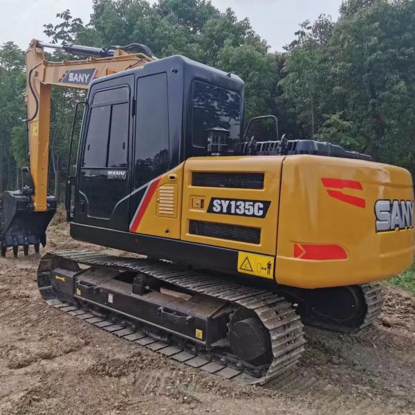 ISUZU Engine Used SANY SY135C Excavator with Low Working Hours and High Work Efficiency