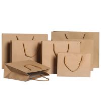 El regalo de papel hecho a mano reciclado de Brown Kraft empaqueta al OEM con la manija