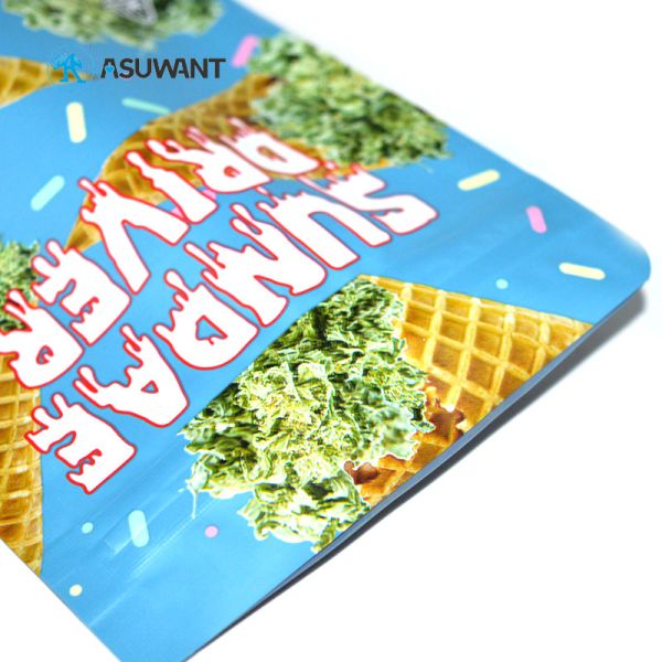 Multi Color Edible Medical Mylar Ziplock Bags Aluminium Foil Zip Lock Pouches