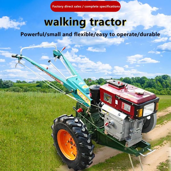 Walking Agricultural Farm Machinery 2 Wheels Farm Hand Tractor