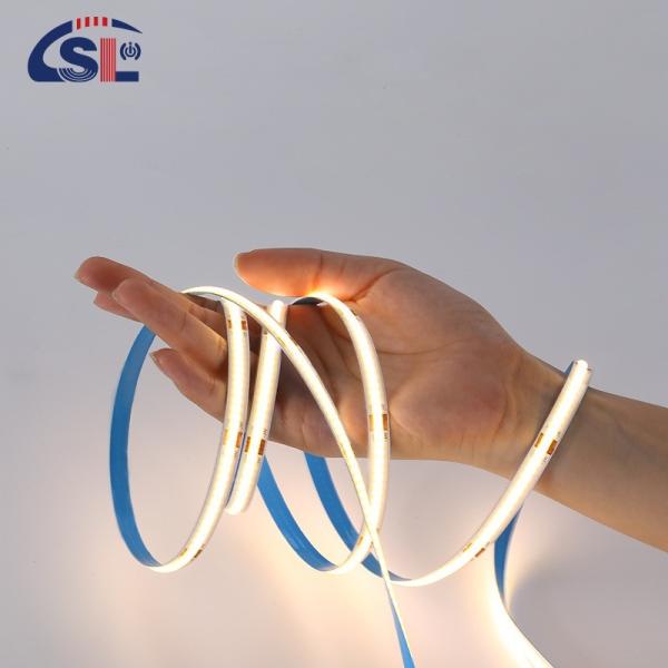 Electroplate COB 24v COB 320Ds 8mm Ra 85 Golden Yellow Light Strip para iluminação doméstica