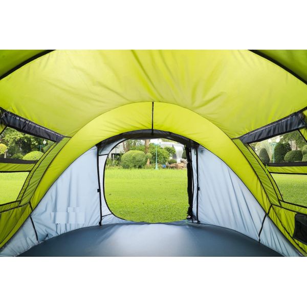 4 Person Easy Pop Up Tent Waterproof Automatic Setup 2 Doors-Instant Family Tents For Camping Hiking & Traveling