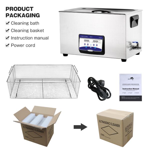 0.8L - el limpiador ultrasónico Benchtop de los portamaletas 38L para las piezas del coche de disco de vinilo del PWB impresión la cabeza