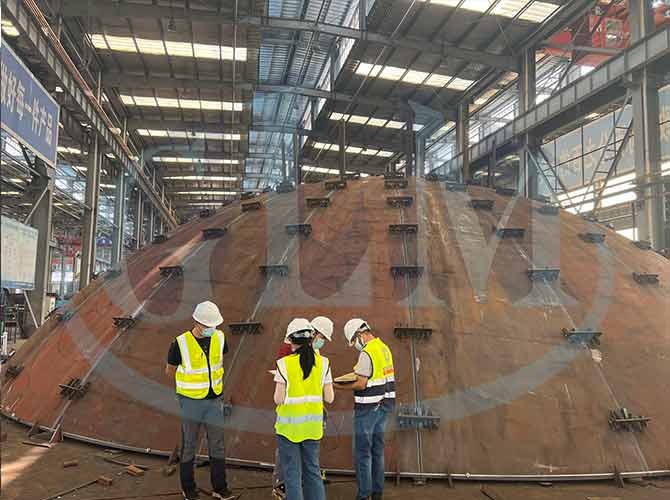 Carbon Steel Dish Tank Head Formed Head 5200mm Diameter 25mm Thickness