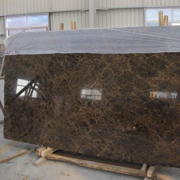 Dark Emperador White Marble Kitchen Worktops , Natural Marble Cabinet Tops