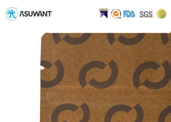 Brown Kraft Paper Clear Window Food Packaging Zipper Bag