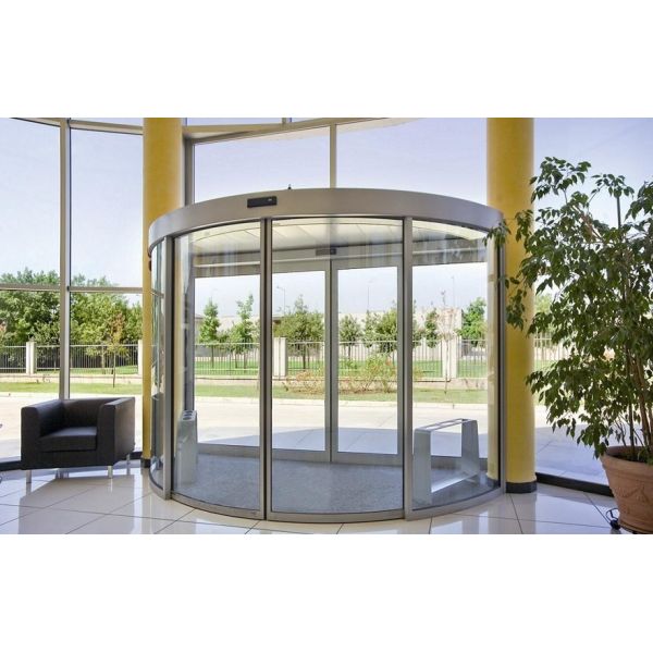 Stadium entrance Remote control automatic curved sliding door , CE certificated