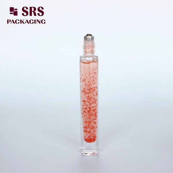 10ml transparent thick wall glass roller metal ball bottle empty luxury fragrance oil bottle
