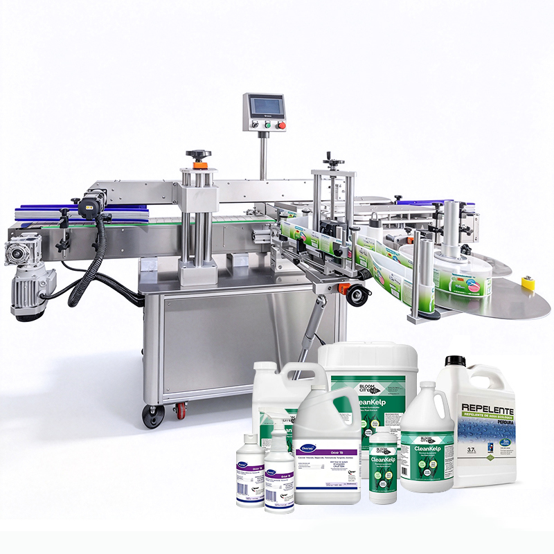 High Quality Ym610 Water Bottle Label Printing Machine Fertilizers Cleaning Agents Labeling Machine for Bottles Buckets