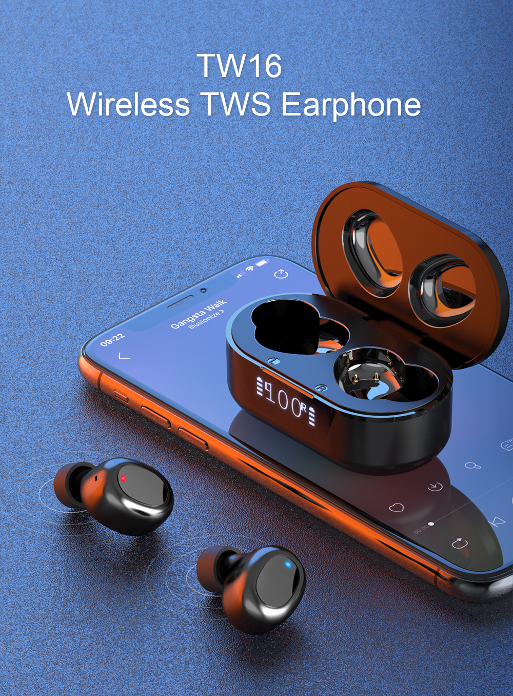 BT5.0 версия TW16 TWS небольшое беспроводное Bluetooth Earbuds